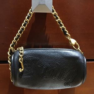 Juicy Couture Black Leather Wristlet